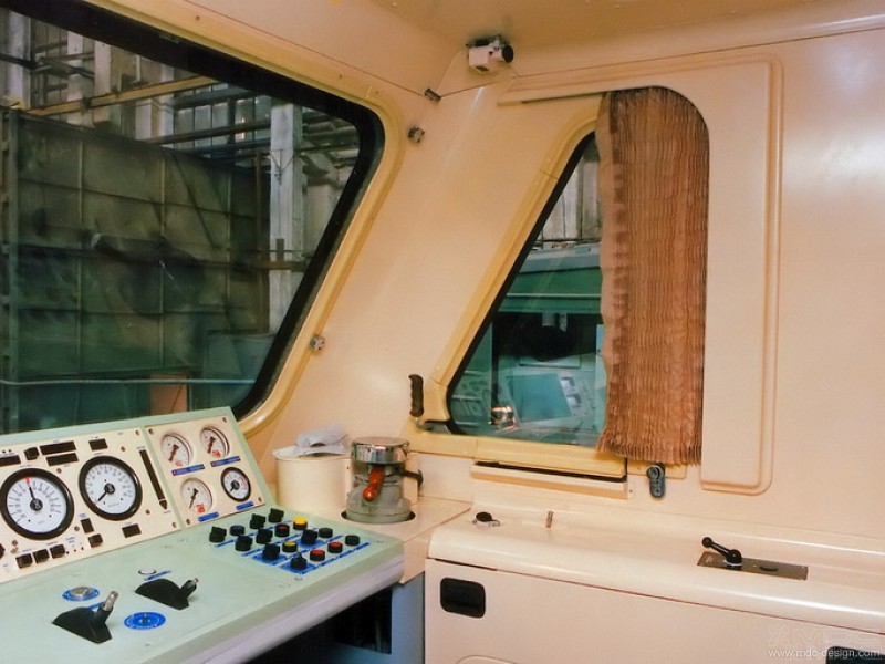 DS3 electric loco. Driver’s cabin interior